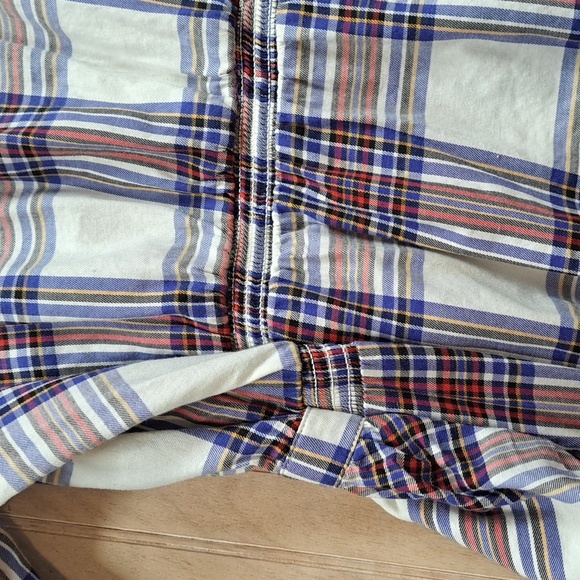 Free Assembly Plaid Ruffled Waist Dined Flowy Pockets Cotton Short Dress - Picture 6 of 10